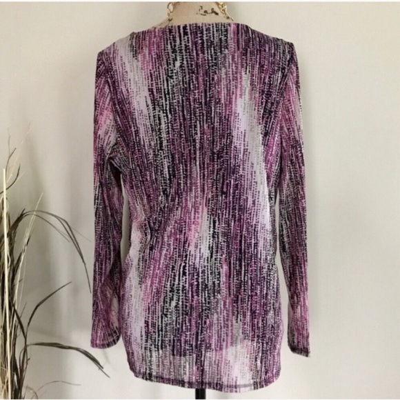 Abstract print overlay top {B15} - Picture 3 of 5